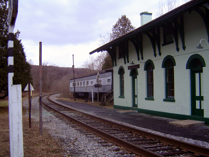 The historic Martisco train station, upstate New York, where several exteriors were shot